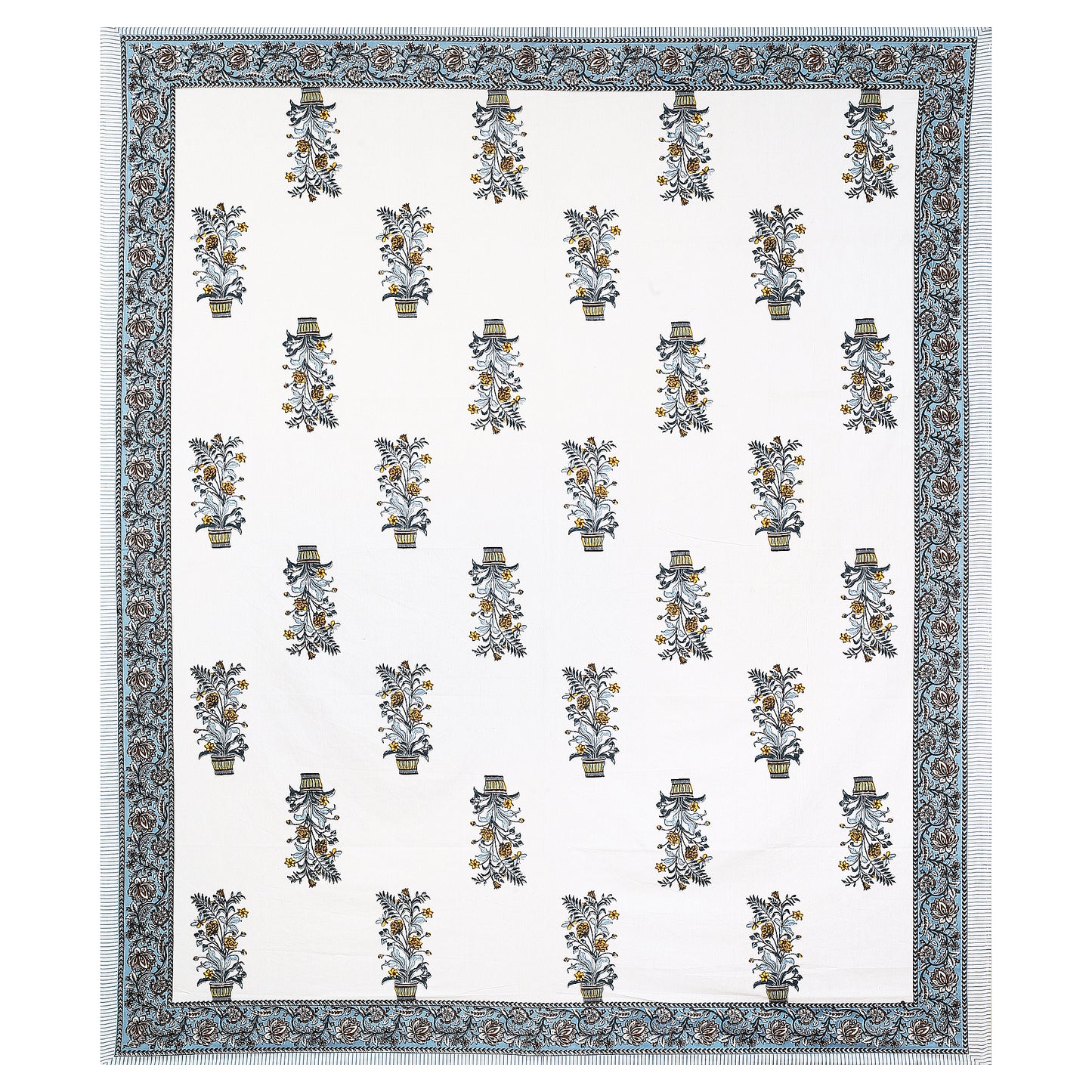 100% pure cotton jaipuri sanganari printed king double size queen Premium badsheet with 2 Matching pillow covers