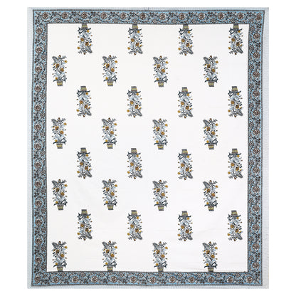 100% pure cotton jaipuri sanganari printed king double size queen Premium badsheet with 2 Matching pillow covers