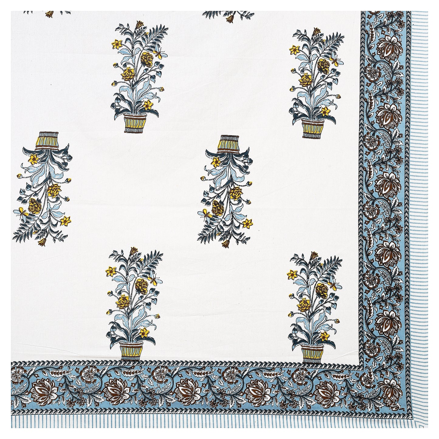 100% pure cotton jaipuri sanganari printed king double size queen Premium badsheet with 2 Matching pillow covers