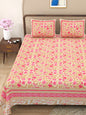 100% pure cotton jaipuri sanganari printed  king size Premium  bedsheet with 2 Matching  pillow covers