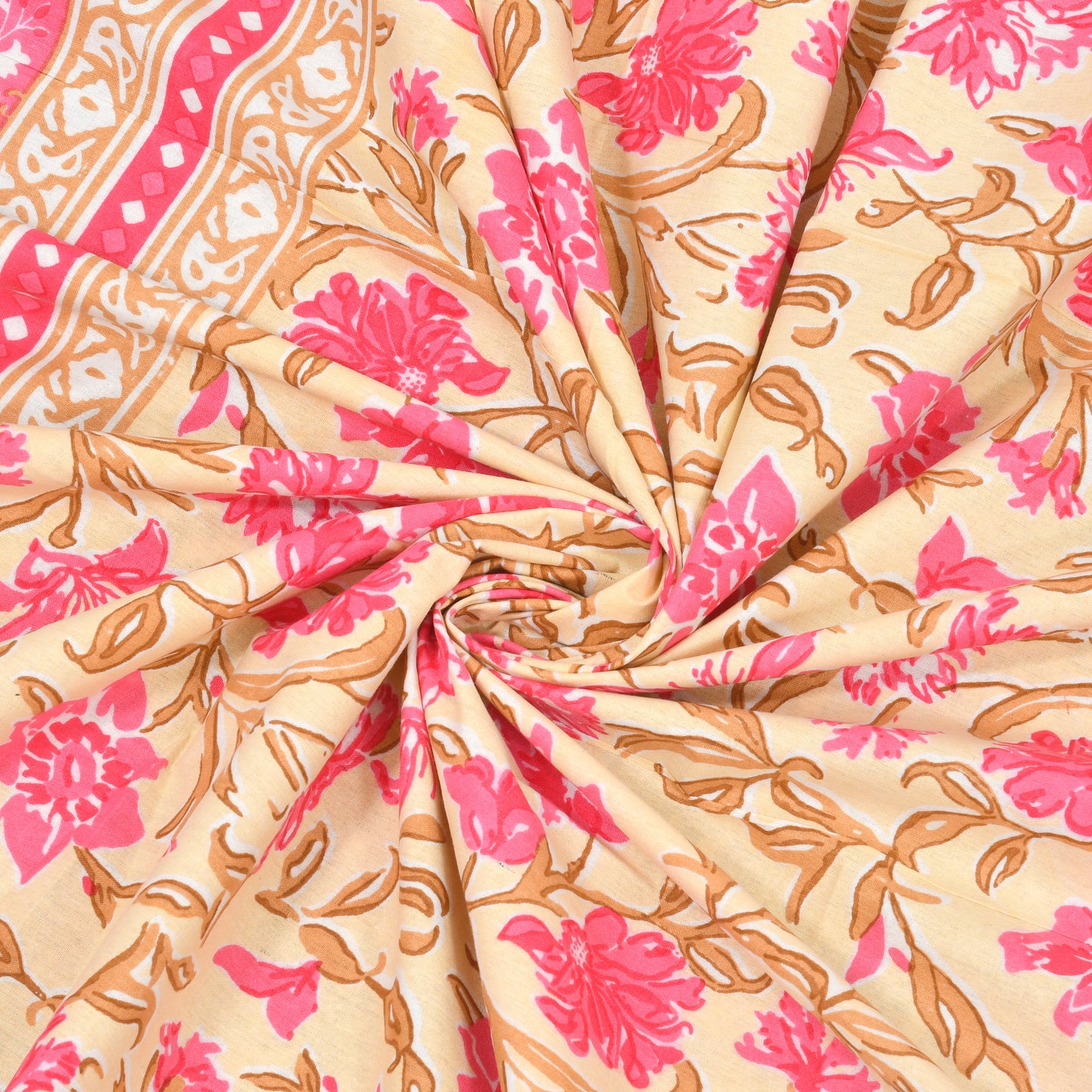 100% pure cotton jaipuri sanganari printed  king size Premium  bedsheet with 2 Matching  pillow covers