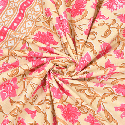 100% pure cotton jaipuri sanganari printed  king size Premium  bedsheet with 2 Matching  pillow covers