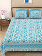 100% pure cotton jaipuri sanganari printed  king size Premium  bedsheet with 2 Matching  pillow covers