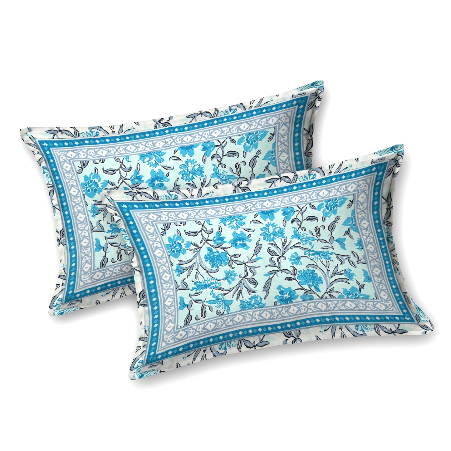 100% pure cotton jaipuri sanganari printed  king size Premium  bedsheet with 2 Matching  pillow covers