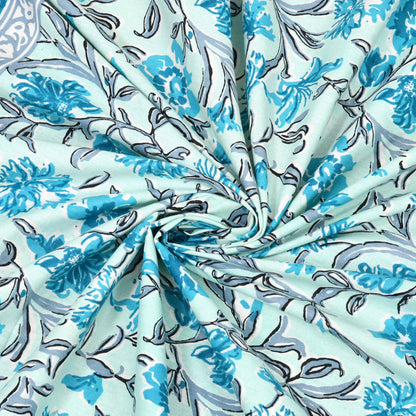 100% pure cotton jaipuri sanganari printed  king size Premium  bedsheet with 2 Matching  pillow covers