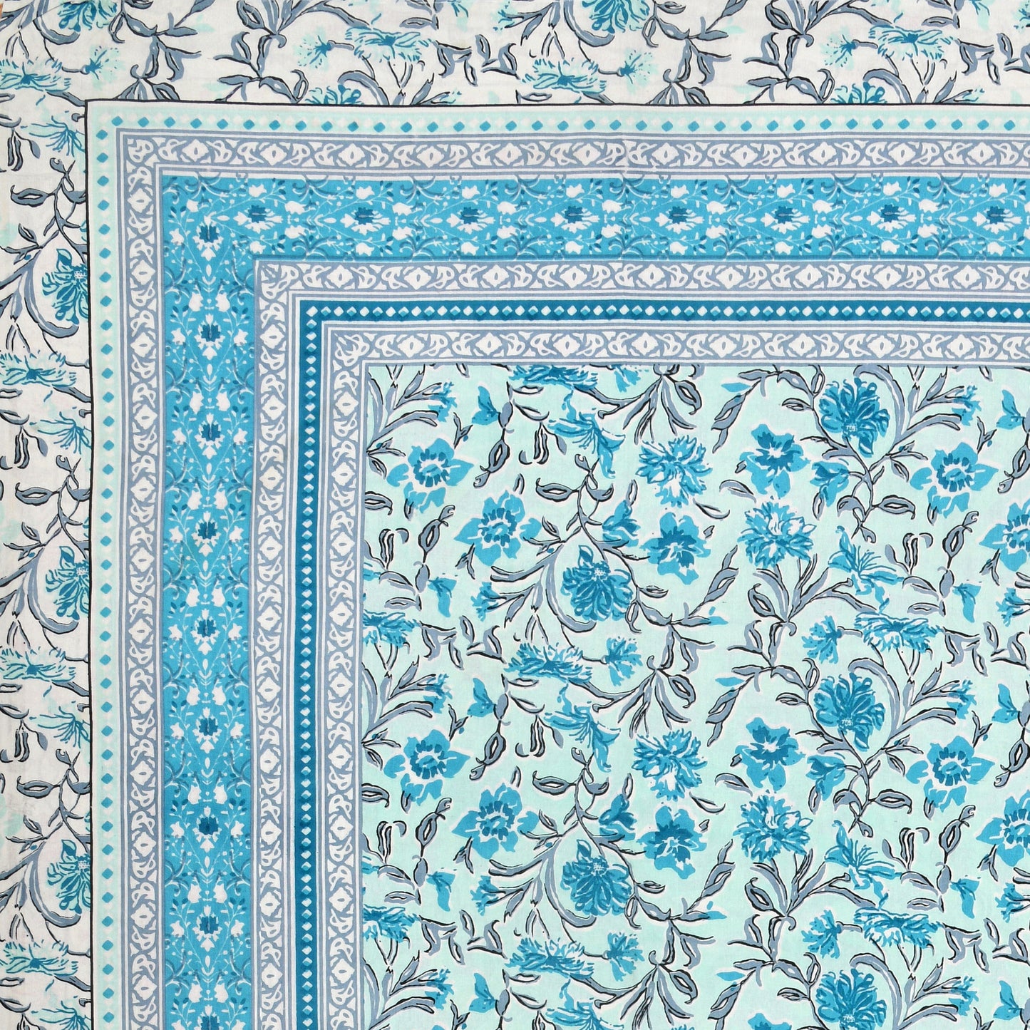 100% pure cotton jaipuri sanganari printed  king size Premium  bedsheet with 2 Matching  pillow covers