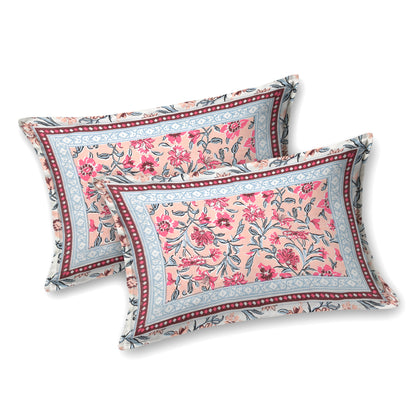 100% pure cotton jaipuri sanganari printed  king size Premium  bedsheet with 2 Matching  pillow covers