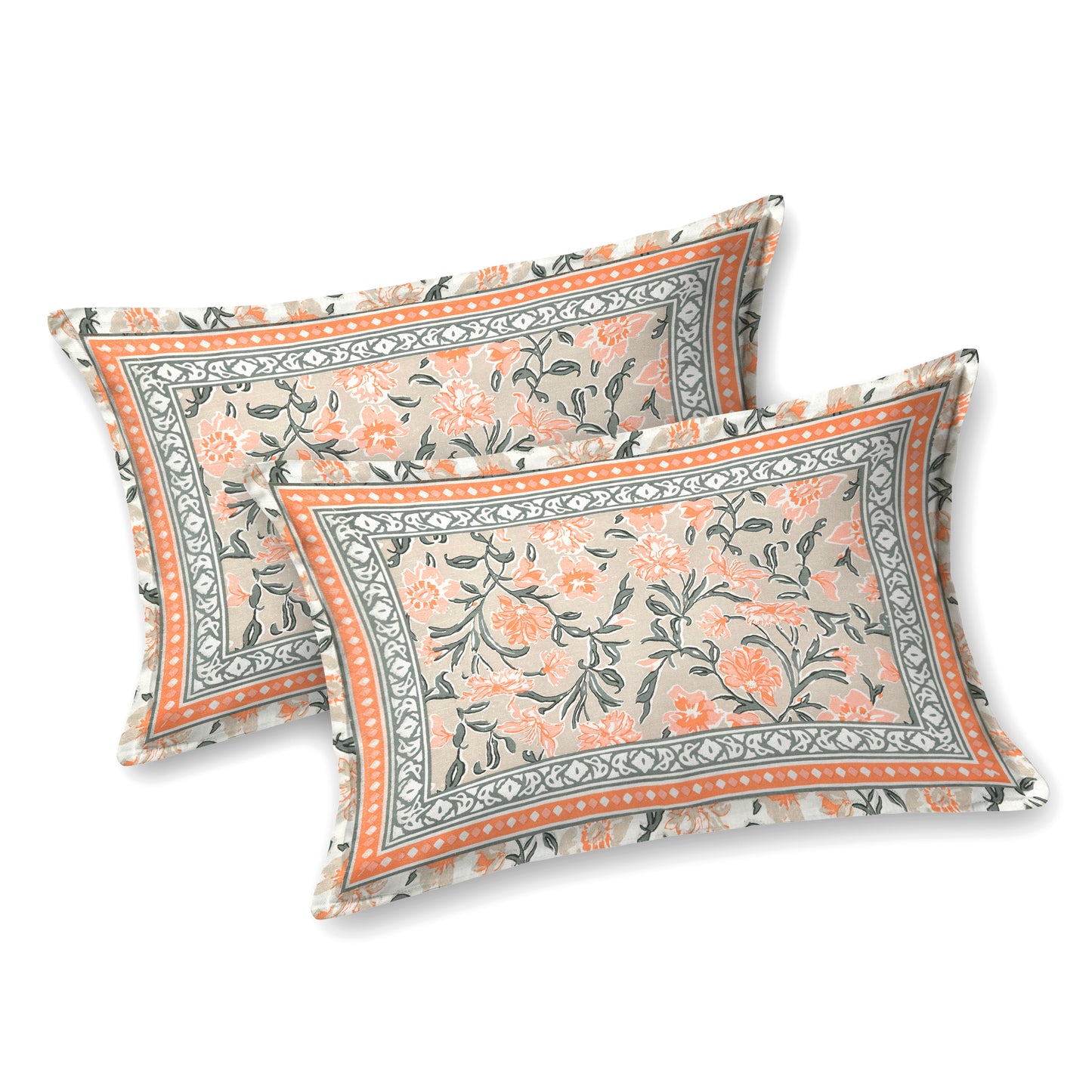 100% pure cotton jaipuri sanganari printed  king size Premium  bedsheet with 2 Matching  pillow covers