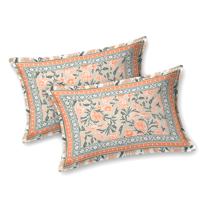 100% pure cotton jaipuri sanganari printed  king size Premium  bedsheet with 2 Matching  pillow covers