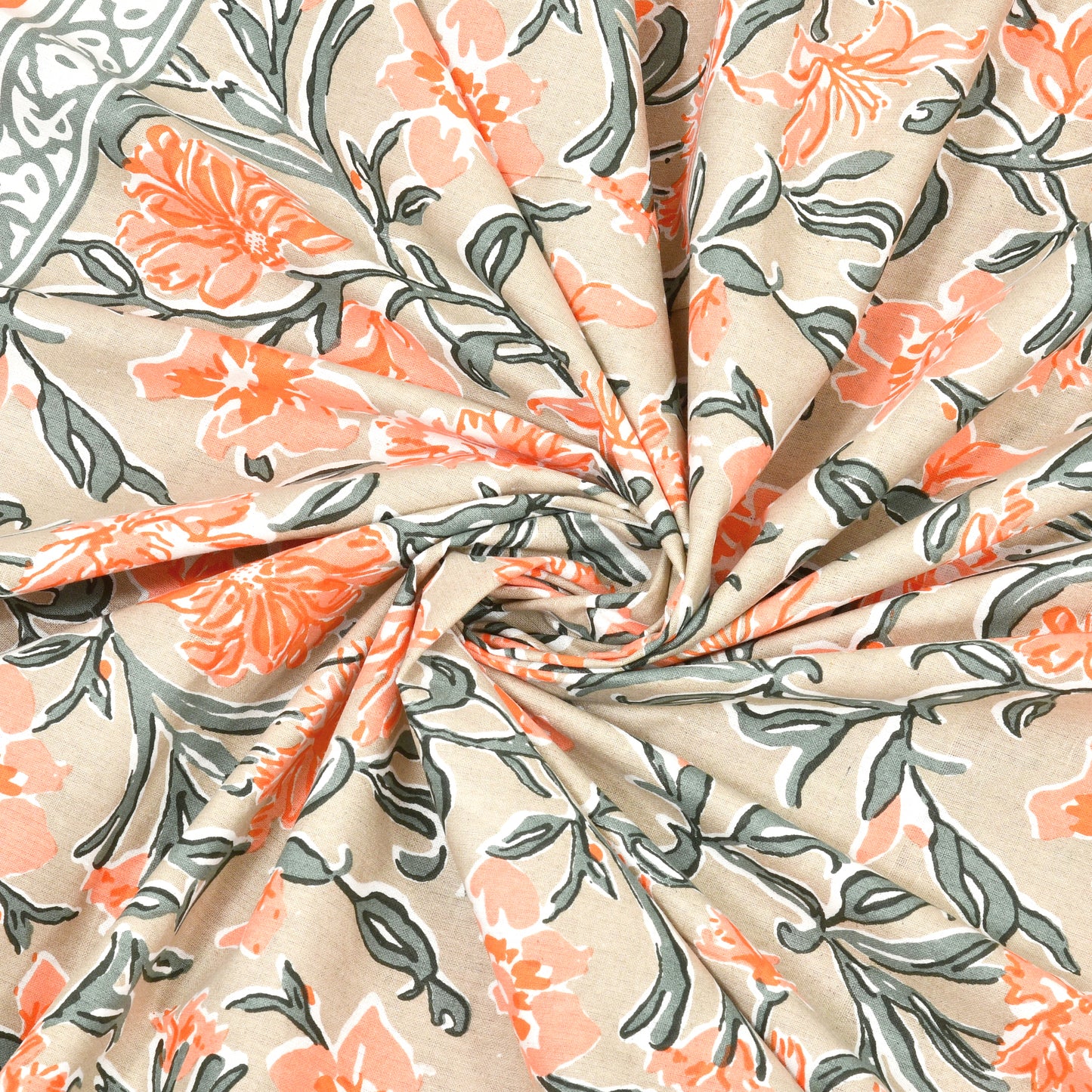 100% pure cotton jaipuri sanganari printed  king size Premium  bedsheet with 2 Matching  pillow covers