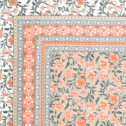 100% pure cotton jaipuri sanganari printed  king size Premium  bedsheet with 2 Matching  pillow covers