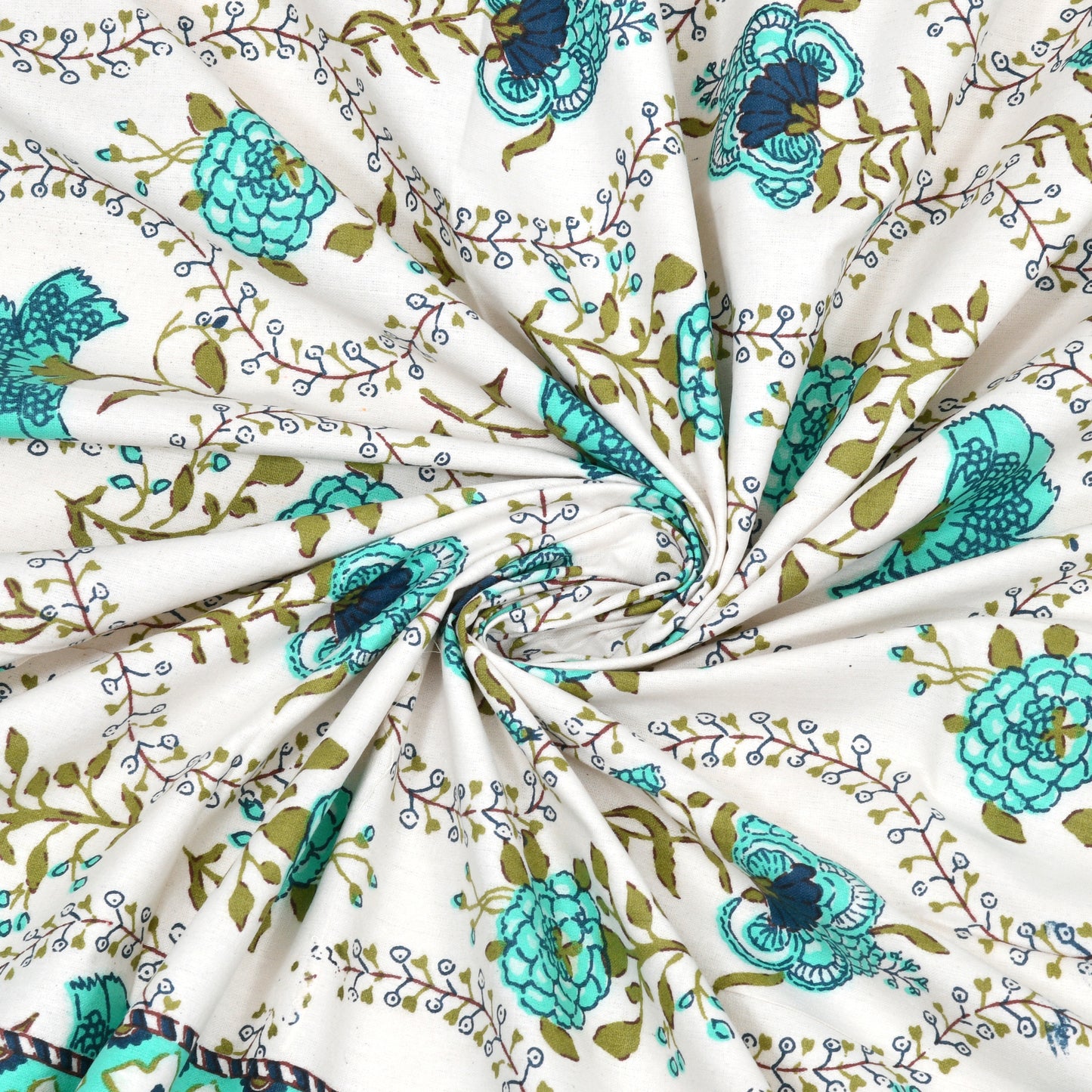 100% pure cotton jaipuri sanganari printed 98*108 king size Premium bedsheet with 2 Matching pillow covers