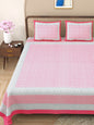 100% pure cotton jaipuri sanganari printed 98*108 king size Premium bedsheet with 2 Matching pillow covers