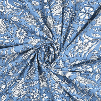 100% pure cotton jaipuri sanganari printed 98*108 king size Premium bedsheet with 2 Matching pillow covers