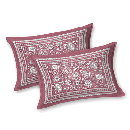 100% pure cotton jaipuri sanganari printed 98*108 king size Premium bedsheet with 2 Matching pillow covers
