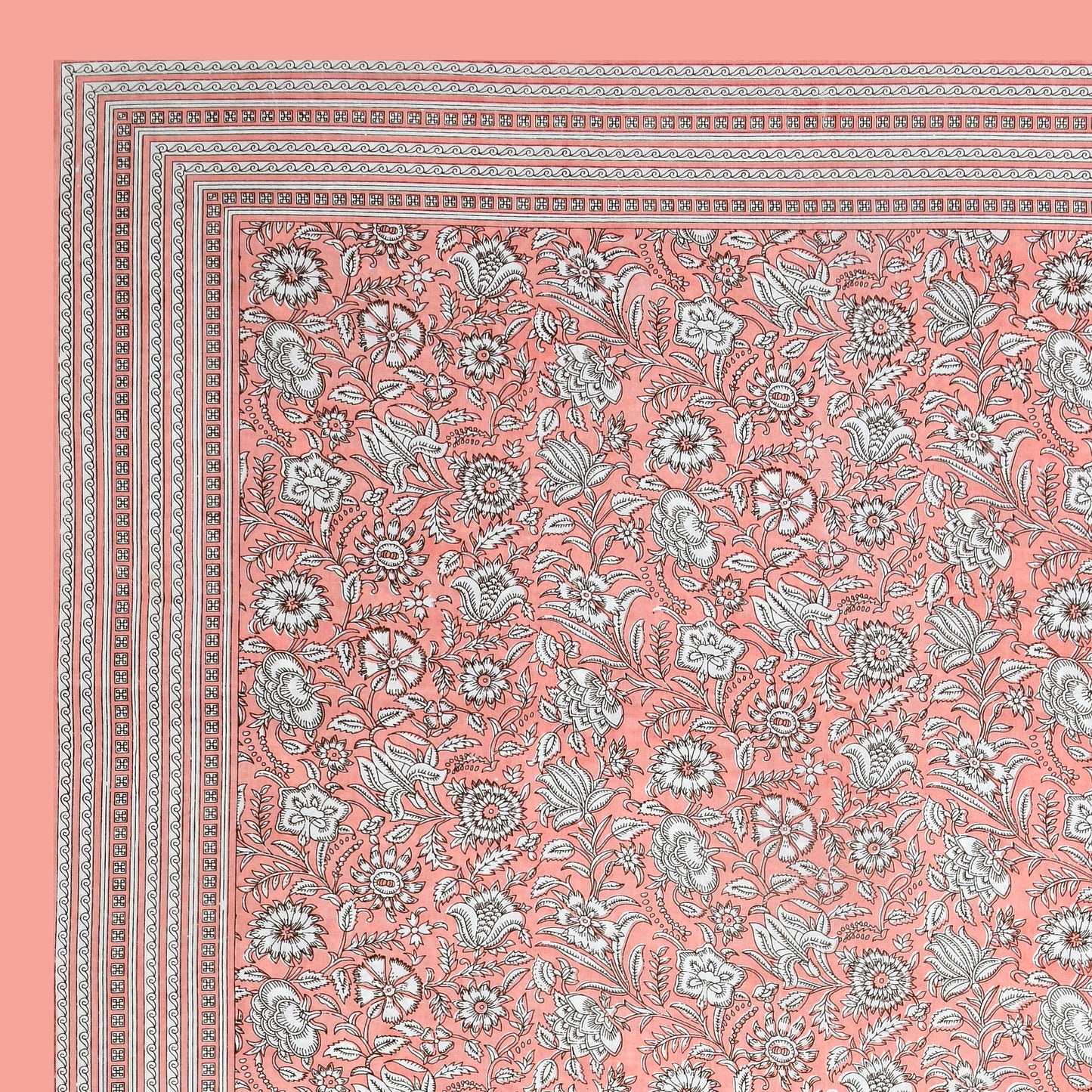 100% pure cotton jaipuri sanganari printed 98*108 king size Premium bedsheet with 2 Matching pillow covers