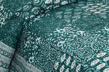 100% pure cotton jaipuri sanganari printed 98*108 king size Premium bedsheet with 2 Matching pillow covers