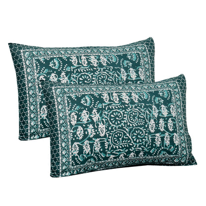 100% pure cotton jaipuri sanganari printed 98*108 king size Premium bedsheet with 2 Matching pillow covers