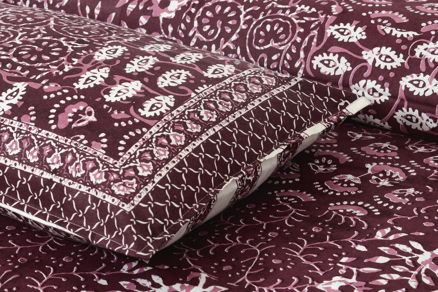 100% pure cotton jaipuri sanganari printed 98*108 king size Premium bedsheet with 2 Matching pillow covers