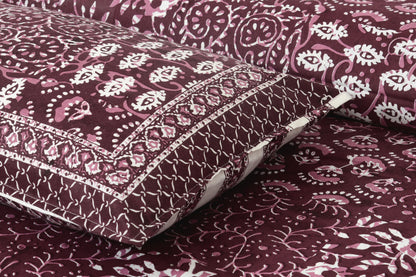 100% pure cotton jaipuri sanganari printed 98*108 king size Premium bedsheet with 2 Matching pillow covers