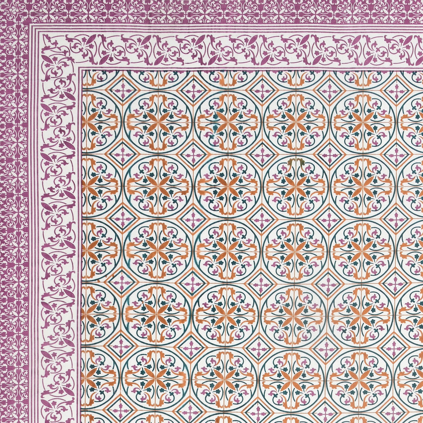 100% pure cotton jaipuri sanganari printed 98*108 king size Premium bedsheet with 2 Matching pillow covers