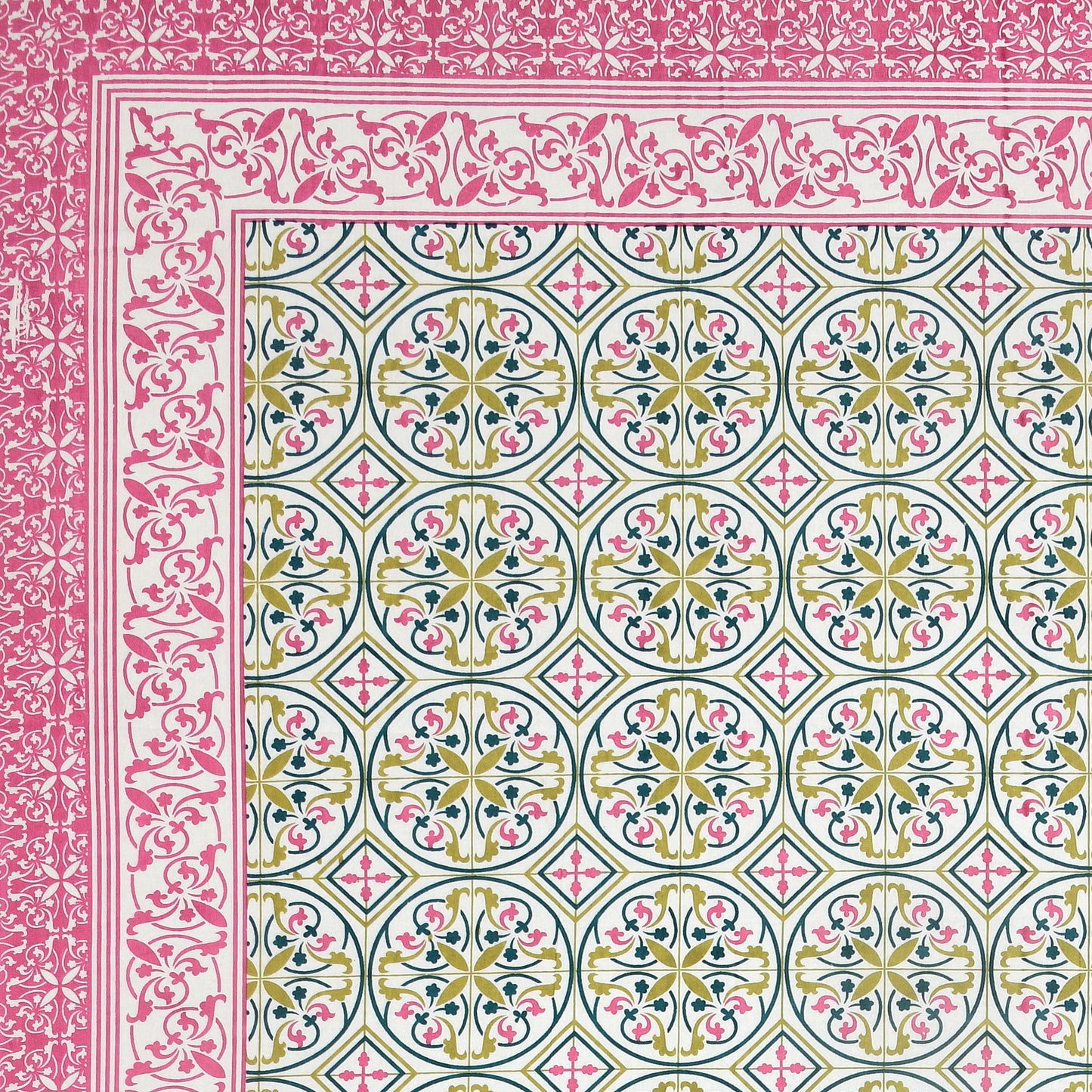 100% pure cotton jaipuri sanganari printed 98*108 king size Premium bedsheet with 2 Matching pillow covers