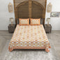 100% pure cotton jaipuri sanganari printed 98*108 king size Premium bedsheet with 2 Matching pillow covers
