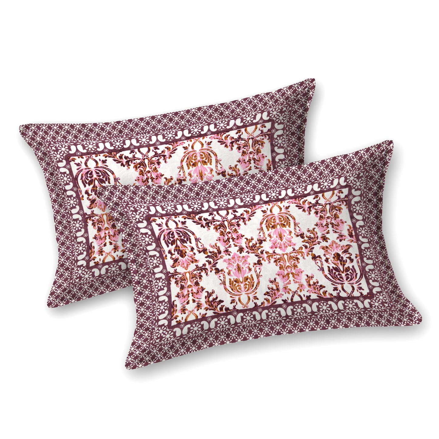 100% pure cotton jaipuri sanganari printed 98*108 king size Premium bedsheet with 2 Matching pillow covers