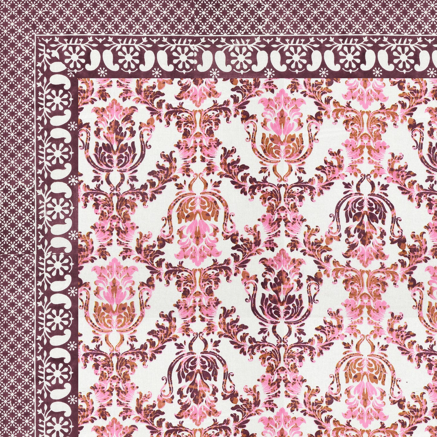 100% pure cotton jaipuri sanganari printed 98*108 king size Premium bedsheet with 2 Matching pillow covers