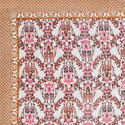 100% pure cotton jaipuri sanganari printed 98*108 king size Premium bedsheet with 2 Matching pillow covers