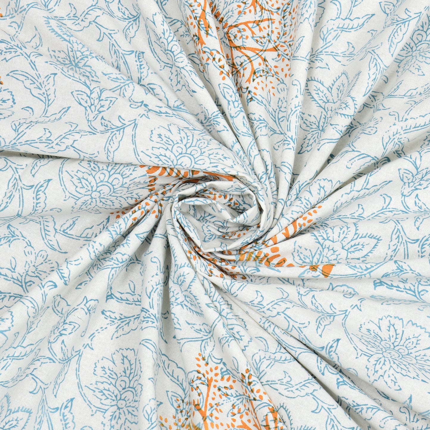100% pure cotton jaipuri sanganari printed 98*108 king size Premium bedsheet with 2 Matching pillow covers