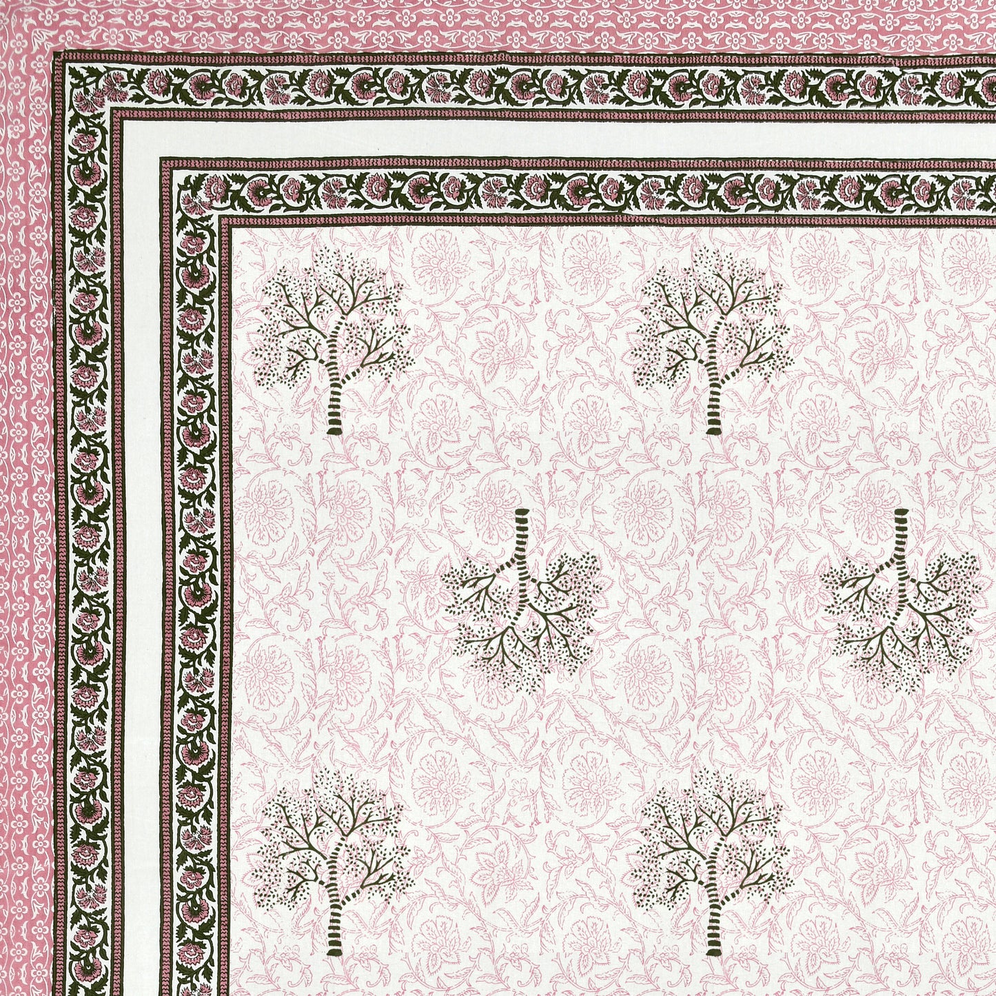 100% pure cotton jaipuri sanganari printed 98*108 king size Premium bedsheet with 2 Matching pillow covers