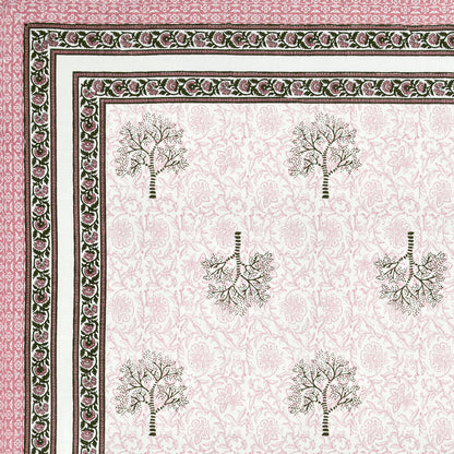 100% pure cotton jaipuri sanganari printed 98*108 king size Premium bedsheet with 2 Matching pillow covers