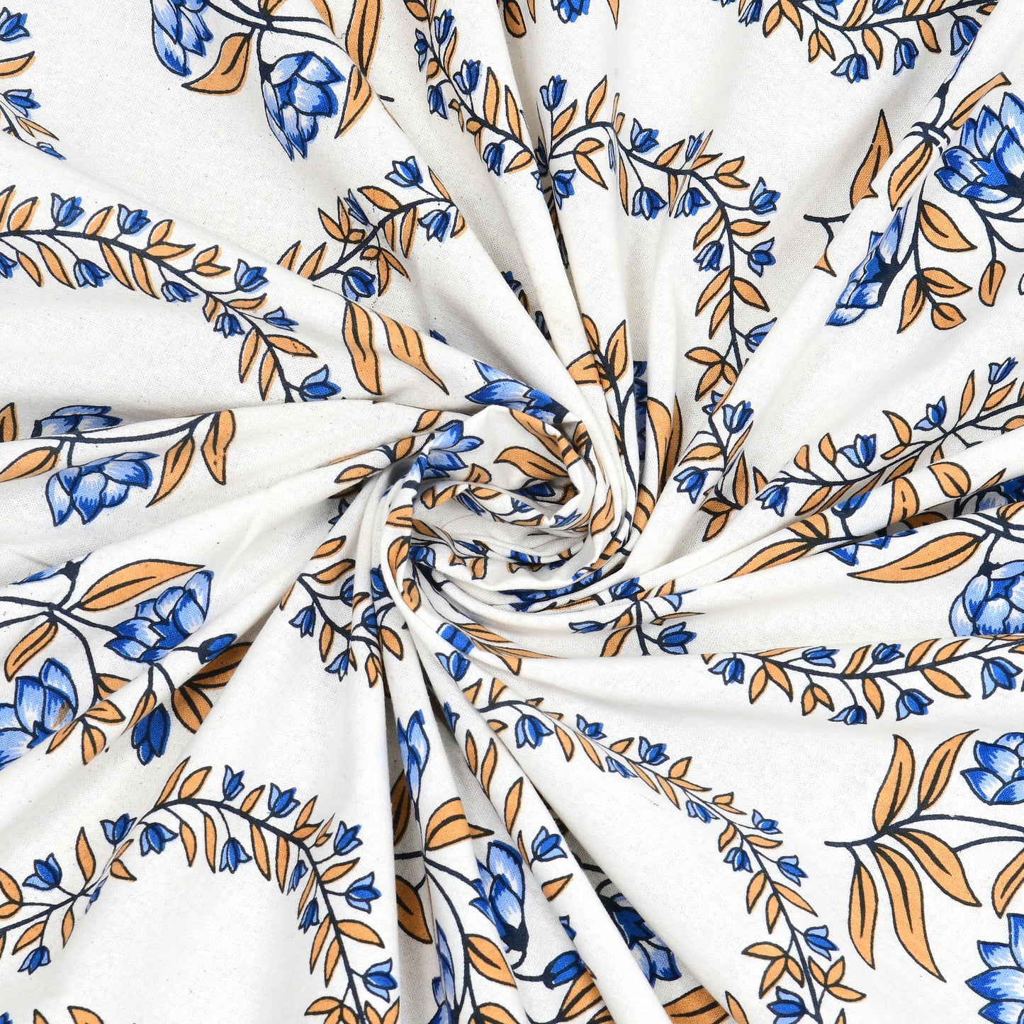 100% pure cotton jaipuri sanganari printed 98*108 king size Premium bedsheet with 2 Matching pillow covers