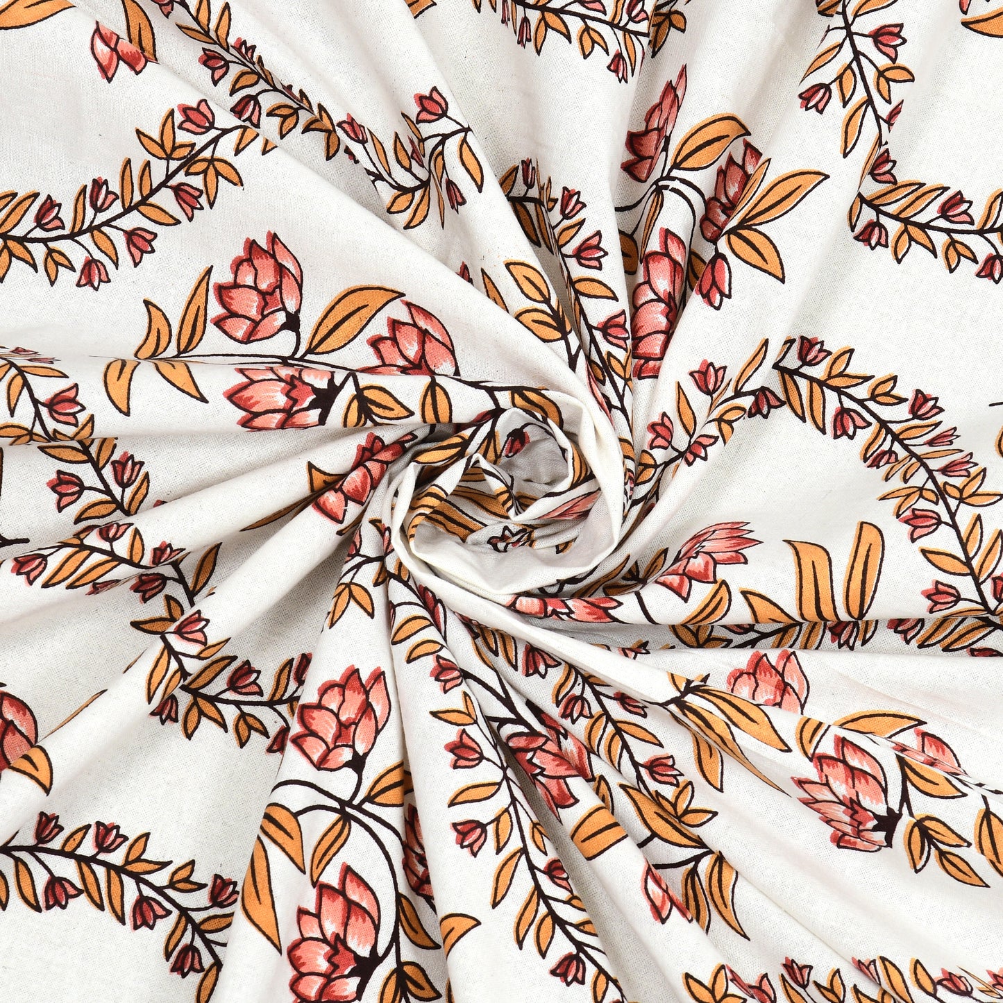 100% pure cotton jaipuri sanganari printed 98*108 king size Premium bedsheet with 2 Matching pillow covers