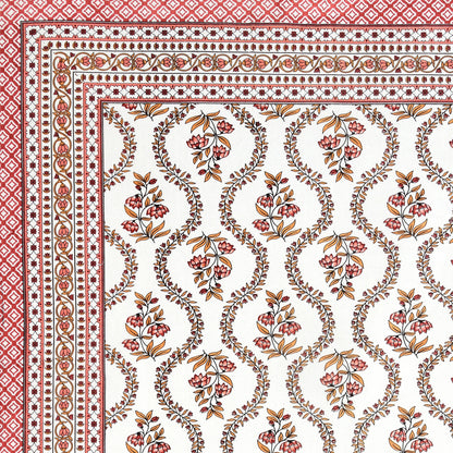 100% pure cotton jaipuri sanganari printed 98*108 king size Premium bedsheet with 2 Matching pillow covers