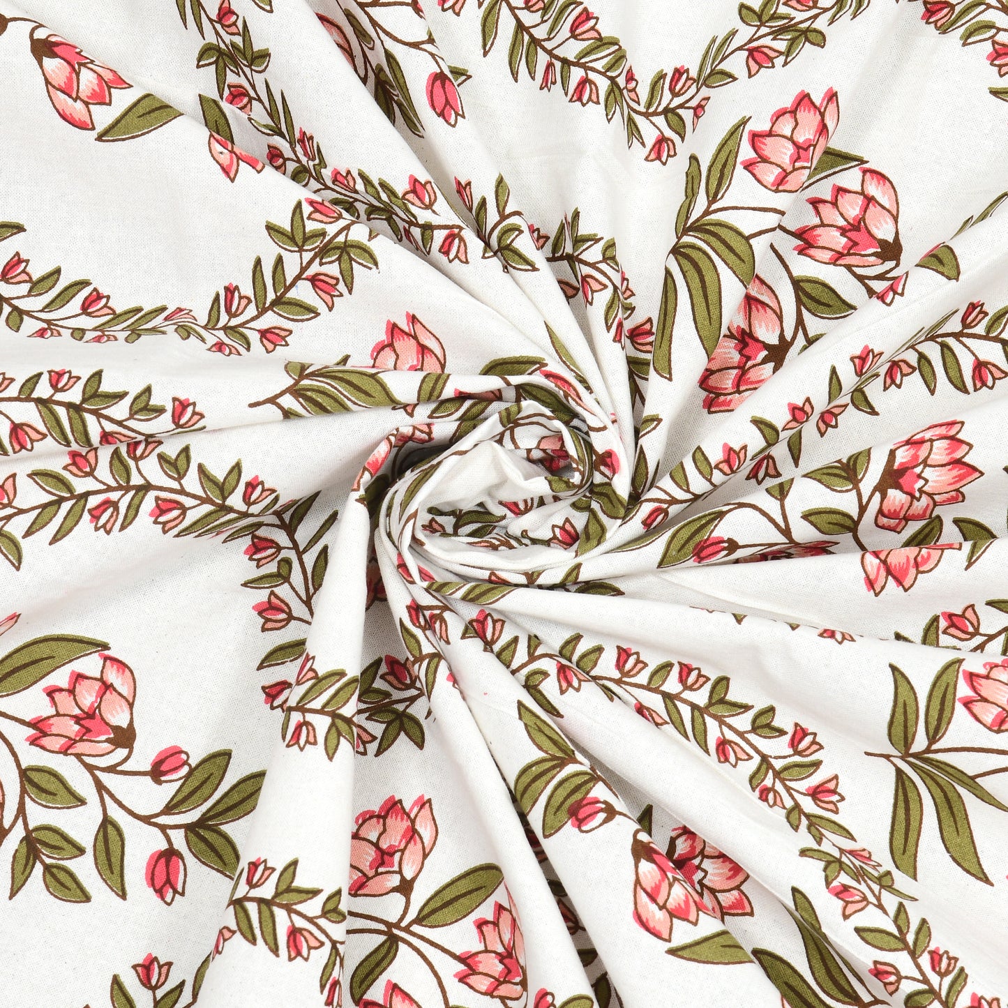 100% pure cotton jaipuri sanganari printed 98*108 king size Premium bedsheet with 2 Matching pillow covers