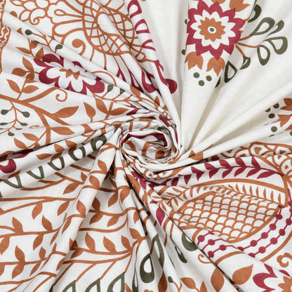 100% pure cotton jaipuri sanganari printed 98*108 king size Premium bedsheet with 2 Matching pillow covers
