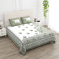 100% pure cotton jaipuri sanganari printed 98*108 king size Premium bedsheet with 2 Matching pillow covers