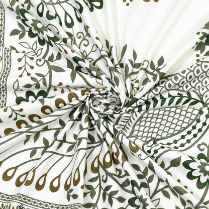 100% pure cotton jaipuri sanganari printed 98*108 king size Premium bedsheet with 2 Matching pillow covers