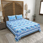 100% pure cotton jaipuri sanganari printed 98*108 king size Premium bedsheet with 2 Matching pillow covers