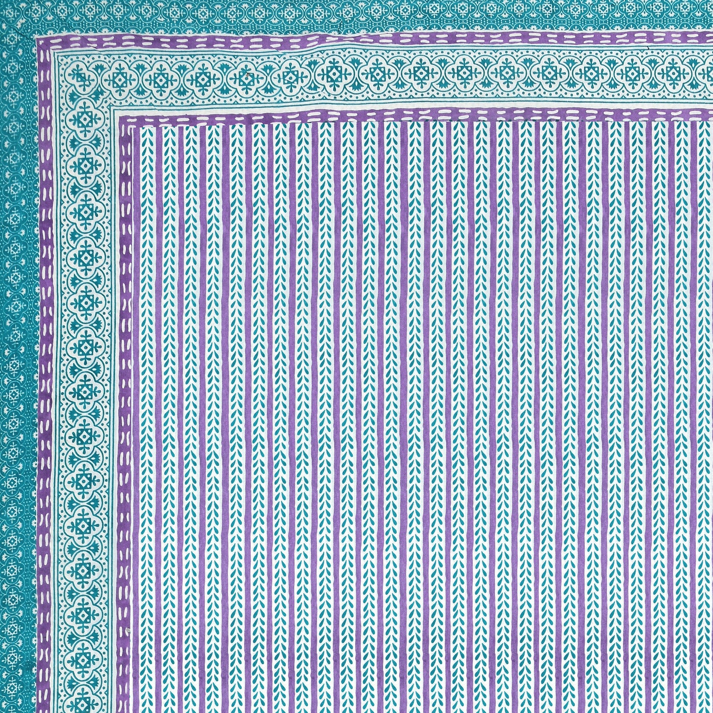 100% pure cotton jaipuri sanganari printed 98*108 king size Premium bedsheet with 2 Matching pillow covers