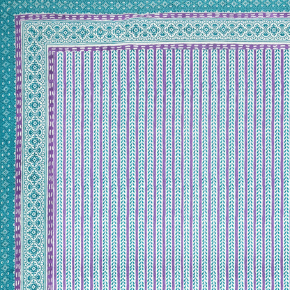 100% pure cotton jaipuri sanganari printed 98*108 king size Premium bedsheet with 2 Matching pillow covers