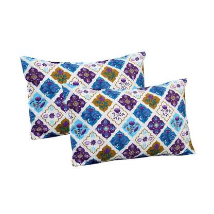 100% pure cotton jaipuri sanganari printed 98*108 king size Premium bedsheet with 2 Matching pillow covers