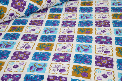 100% pure cotton jaipuri sanganari printed 98*108 king size Premium bedsheet with 2 Matching pillow covers