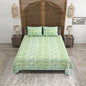 100% pure cotton (Size 98*108) jaipuri sanganari printed Super king Premium badsheet with 2 Matching pillow covers