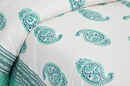 100% pure cotton (Size 98*108) jaipuri sanganari printed Super king Premium badsheet with 2 Matching pillow covers