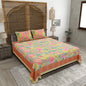 100% pure cotton jaipuri sanganari printed 98*108 king size Premium bedsheet with 2 Matching pillow covers