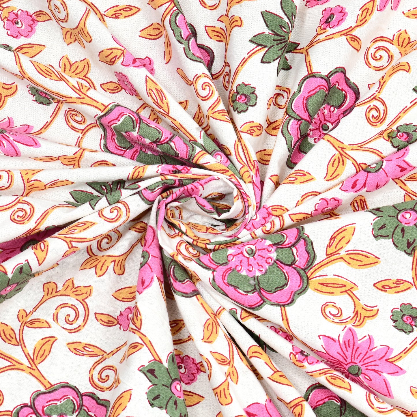 100% pure cotton jaipuri sanganari printed 98*108 king size Premium bedsheet with 2 Matching pillow covers