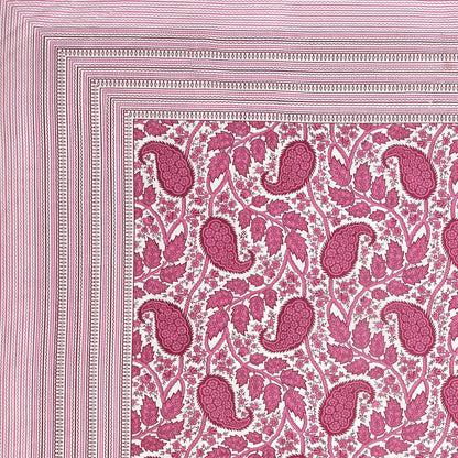100% pure cotton jaipuri sanganari printed 98*108 king size Premium bedsheet with 2 Matching pillow covers